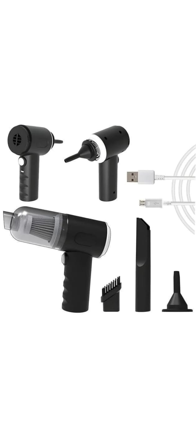 3-in-1 Cordless Mini Vacuum Cleaner for Car, Home & Keyboard | Portable Handheld Vacuum
