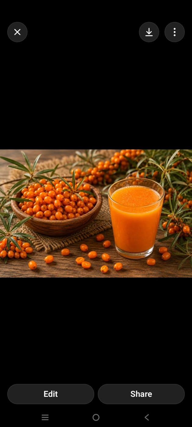 Premium sea Buckhorn Juice - 1000ml | Rich in Antioxidants & Omega